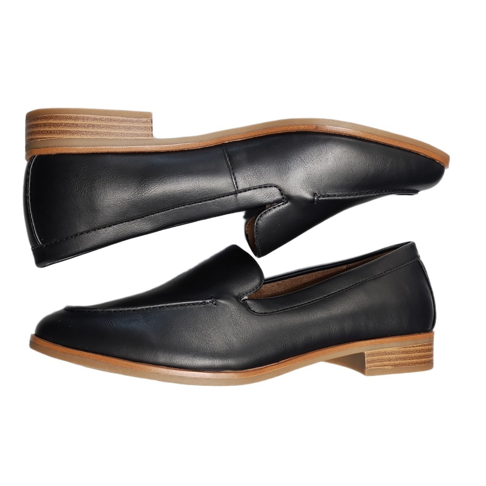 Aerosoles Everest Loafer Flats Womens US 9M Black Pointed Toe Comfort Slip On